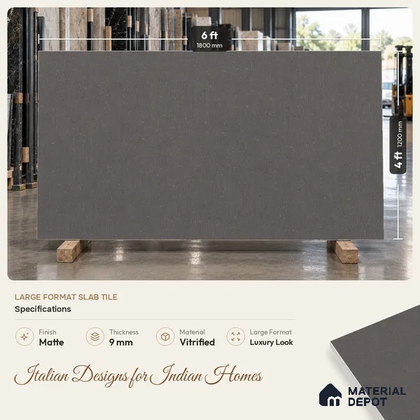 Stone Wall & Floor Tile TL 11751 | 6 ft x 4 ft Vitrified Double Digital Matte Tile - 9 mm