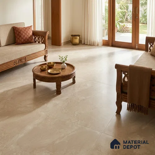 Marble Wall & Floor Tile TL 11752 | 6 ft x 4 ft Vitrified Satin Tile - 9 mm