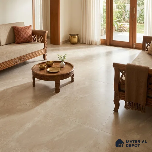 Marble Wall & Floor Tile TL 11752 | 6 ft x 4 ft Vitrified Satin Tile - 9 mm