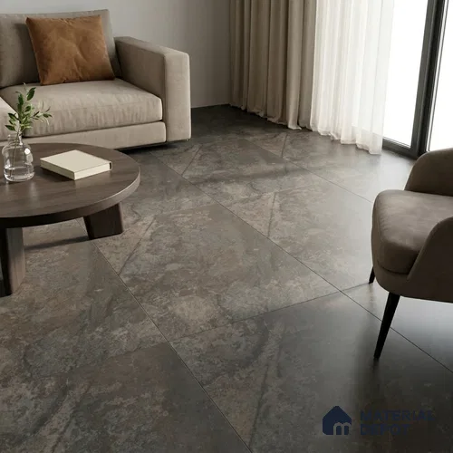 Marble Wall & Floor Tile TL 11753 B | 6 ft x 4 ft Vitrified Metallic Matte Tile - 9 mm