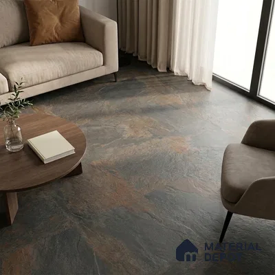 Marble Wall & Floor Tile TL 11753 | 6 ft x 4 ft Vitrified Metallic Matte Tile - 9 mm
