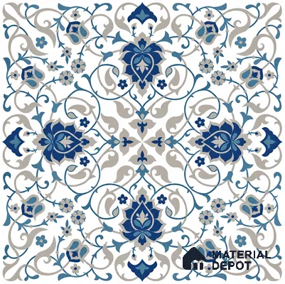 Moroccan Wall & Floor Tile TL 11766 | 2 ft x 2 ft Vitrified Carving Matte Finish Tile - 9 mm | Suitable For Kitchen, Balcony, Dining Area