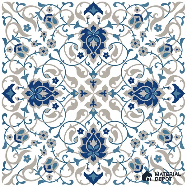 Moroccan Wall & Floor Tile TL 11766 | 2 ft x 2 ft Vitrified Carving Matte Finish Tile - 9 mm | Suitable For Kitchen, Balcony, Dining Area