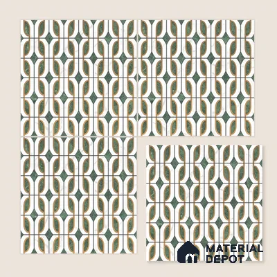 Multifired Moroccan Wall Tile TL 11780 | 1 ft x 1 ft Ceramic Metallic Glue Matte Tile - 9 mm | Suitable For Bathroom, Dining Area, Kitchen