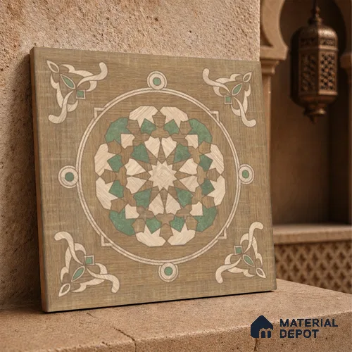 Moroccan Wall Tile TL 11784 | 1 ft x 1 ft Ceramic Matte Tile - 9 mm | Suitable For Bathroom, Balcony, Kitchen