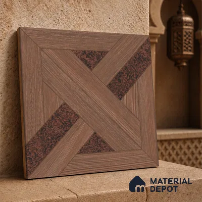 Moroccan Wall Tile TL 11785 | 1 ft x 1 ft Ceramic Matte Tile - 9 mm | Suitable For Bathroom, Balcony, Kitchen