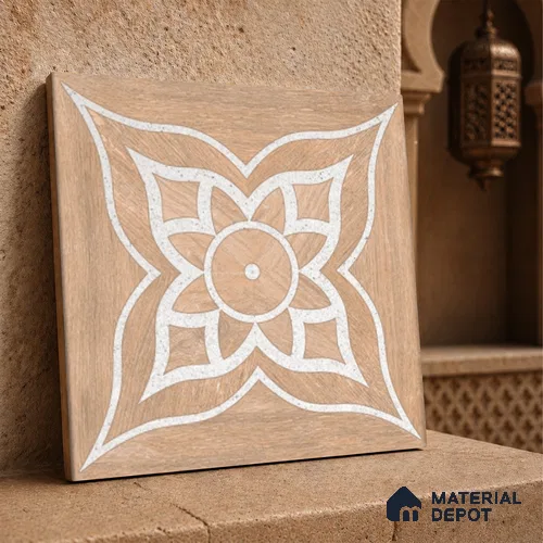 Moroccan Wall Tile TL 11787 | 1 ft x 1 ft Ceramic Matte Tile - 9 mm | Suitable For Bathroom, Balcony, Kitchen