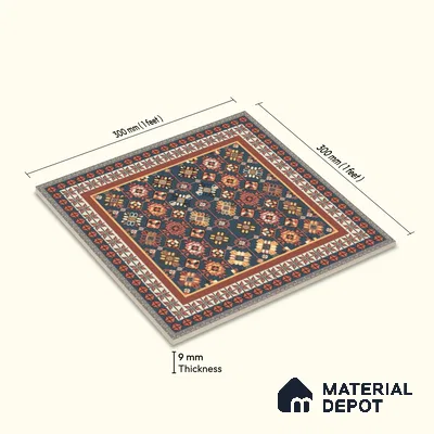 Moroccan Wall Tile TL 11789 | 1 ft x 1 ft Ceramic Matte Tile - 9 mm | Suitable For Bathroom, Bedroom, Kitchen