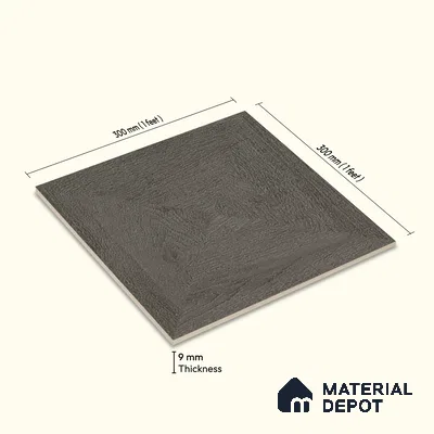 Moroccan Wall Tile TL 11794 | 1 ft x 1 ft Ceramic Matte Tile - 9 mm | Suitable For Bathroom, Balcony, Kitchen