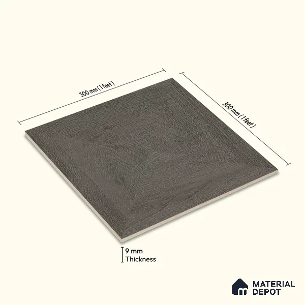 Moroccan Wall Tile TL 11794 | 1 ft x 1 ft Ceramic Matte Tile - 9 mm | Suitable For Bathroom, Balcony, Kitchen