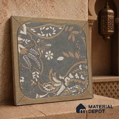 Moroccan Wall Tile TL 11795 | 1 ft x 1 ft Ceramic Matte Tile - 9 mm | Suitable For Bathroom, Balcony, Kitchen