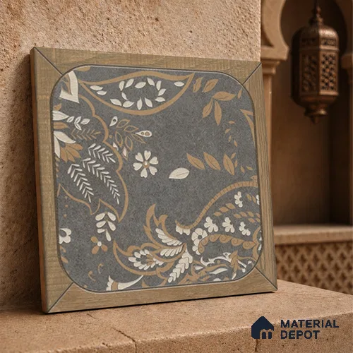 Moroccan Wall Tile TL 11795 | 1 ft x 1 ft Ceramic Matte Tile - 9 mm | Suitable For Bathroom, Balcony, Kitchen