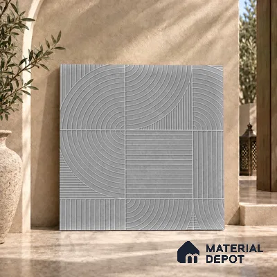 Moroccan Floor Decor Tile TL 11797 B | 2 ft x 2 ft Vitrified Double Digital Matte Tile - 9 mm | Suitable For Courtyard, Balcony, Dining Area