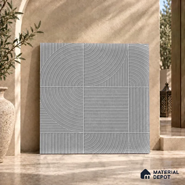 Moroccan Floor Decor Tile TL 11797 B | 2 ft x 2 ft Vitrified Double Digital Matte Tile - 9 mm | Suitable For Courtyard, Balcony, Dining Area