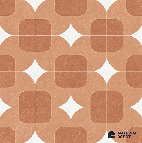 Moroccan Floor Decor Tile TL 11797 H | 2 ft x 2 ft Vitrified Double Digital Matte Tile - 9 mm | Suitable For Corridor, Balcony, Courtyard
