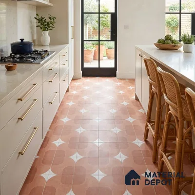 Moroccan Floor Decor Tile TL 11797 H | 2 ft x 2 ft Vitrified Double Digital Matte Tile - 9 mm | Suitable For Corridor, Balcony, Courtyard