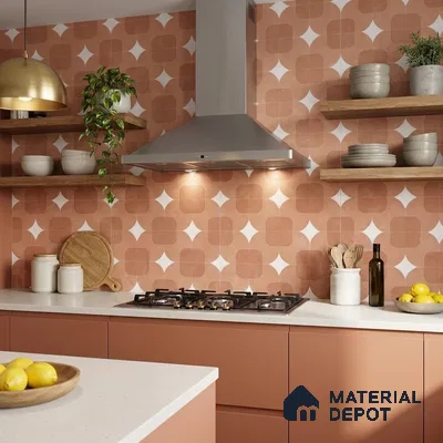 Moroccan Floor Decor Tile TL 11797 H | 2 ft x 2 ft Vitrified Double Digital Matte Tile - 9 mm | Suitable For Corridor, Balcony, Courtyard