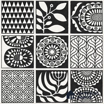 Moroccan Floor Decor Tile TL 11797 L | 2 ft x 2 ft Vitrified Double Digital Matte Tile - 9 mm | Suitable For Kitchen, Accent/Feature Wall, Dining Area
