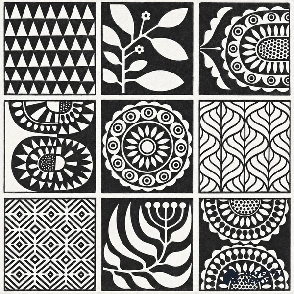 Moroccan Floor Decor Tile TL 11797 L | 2 ft x 2 ft Vitrified Double Digital Matte Tile - 9 mm | Suitable For Kitchen, Accent/Feature Wall, Dining Area