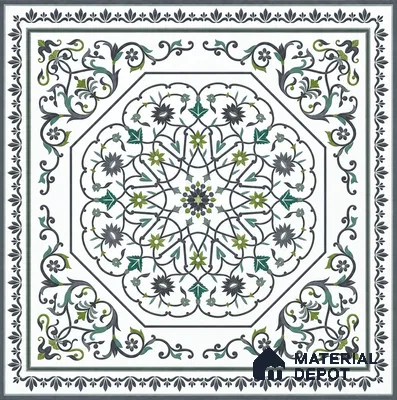 Moroccan Wall & Floor Tile TL 11798 B | 2 ft x 2 ft Vitrified Matte Tile - 9 mm | Suitable For Kitchen, Bedroom, Dining Area