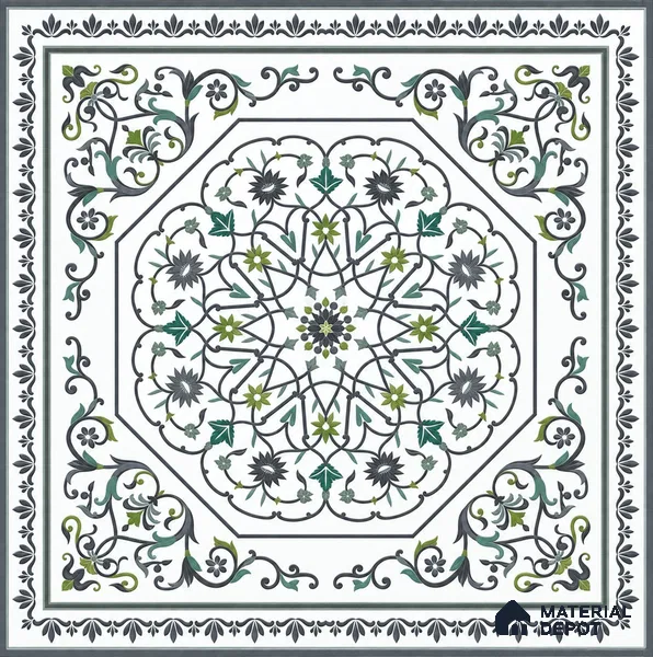 Moroccan Wall & Floor Tile TL 11798 B | 2 ft x 2 ft Vitrified Matte Tile - 9 mm | Suitable For Kitchen, Bedroom, Dining Area