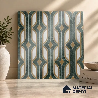 Moroccan Wall & Floor Tile TL 11801 | 2 ft x 2 ft Vitrified Glossy Tile - 9 mm | Suitable For Kitchen, Balcony, Dining Area