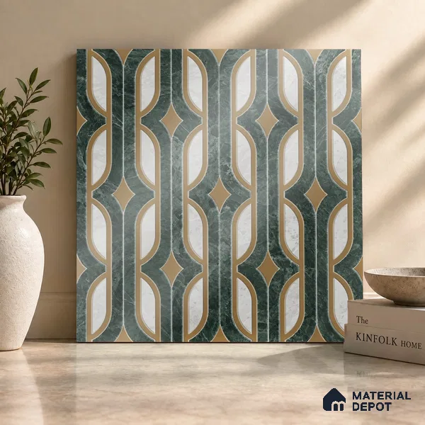Moroccan Wall & Floor Tile TL 11801 | 2 ft x 2 ft Vitrified Glossy Tile - 9 mm | Suitable For Kitchen, Balcony, Dining Area