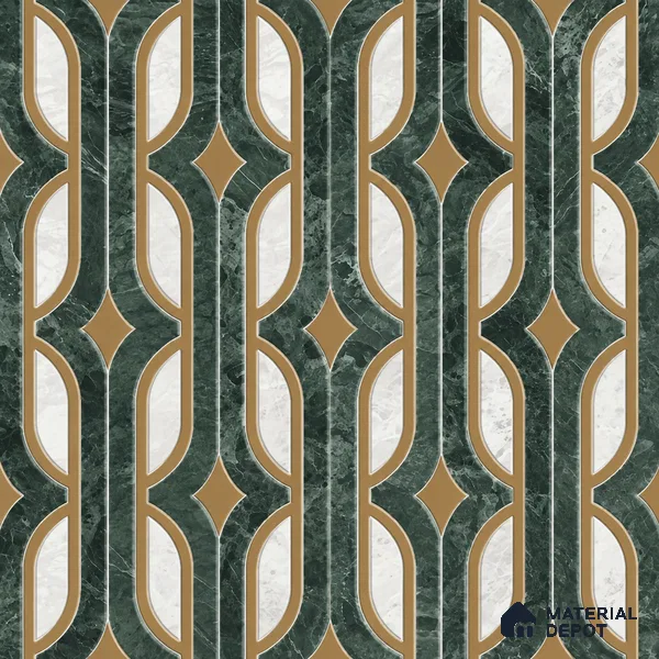 Moroccan Wall & Floor Tile TL 11801 | 2 ft x 2 ft Vitrified Glossy Tile - 9 mm | Suitable For Kitchen, Balcony, Dining Area