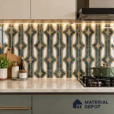Moroccan Wall & Floor Tile TL 11801 | 2 ft x 2 ft Vitrified Glossy Tile - 9 mm | Suitable For Kitchen, Balcony, Dining Area