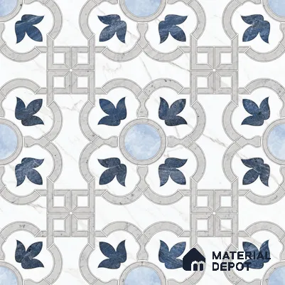 Moroccan Wall & Floor Tile TL 11802 | 2 ft x 2 ft Vitrified Sinker Finish Tile - 9 mm | Suitable For Kitchen, Balcony, Dining Area