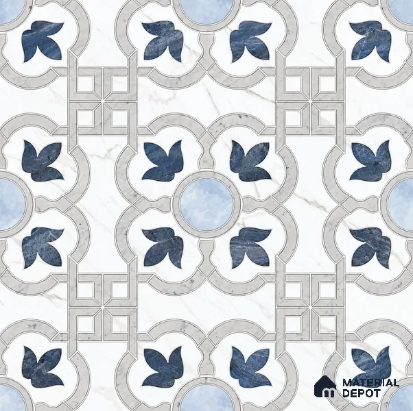 Moroccan Wall & Floor Tile TL 11802 | 2 ft x 2 ft Vitrified Sinker Finish Tile - 9 mm | Suitable For Kitchen, Balcony, Dining Area