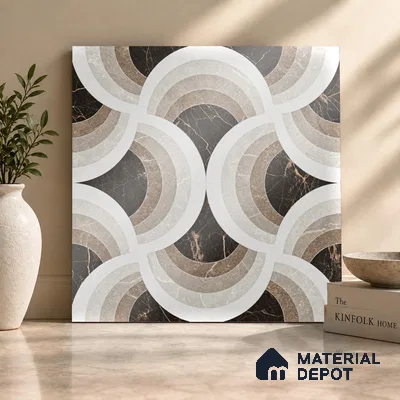 Moroccan Wall & Floor Tile TL 11804 | 2 ft x 2 ft Vitrified Glossy Tile - 9 mm | Suitable For Kitchen, Accent/Feature Wall, Dining Area