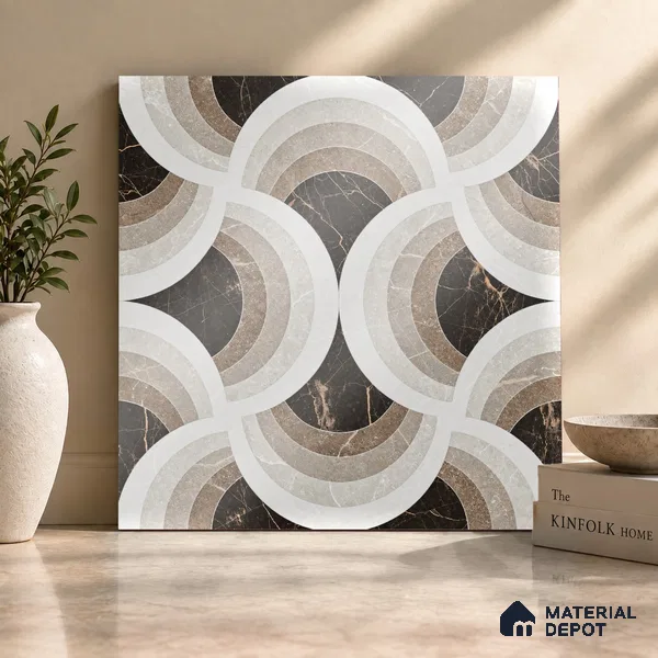 Moroccan Wall & Floor Tile TL 11804 | 2 ft x 2 ft Vitrified Glossy Tile - 9 mm | Suitable For Kitchen, Accent/Feature Wall, Dining Area