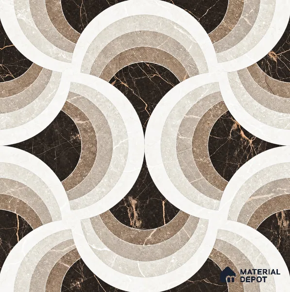 Moroccan Wall & Floor Tile TL 11804 | 2 ft x 2 ft Vitrified Glossy Tile - 9 mm | Suitable For Kitchen, Accent/Feature Wall, Dining Area