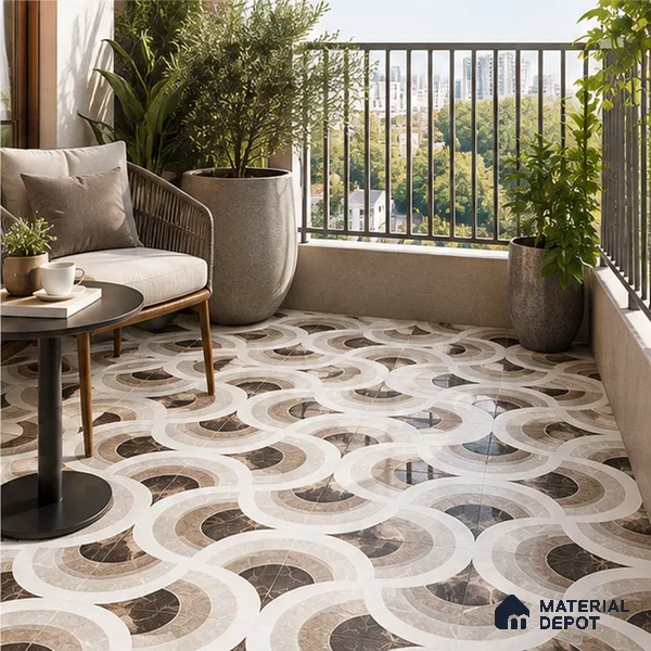 Moroccan Wall & Floor Tile TL 11804 | 2 ft x 2 ft Vitrified Glossy Tile - 9 mm | Suitable For Kitchen, Accent/Feature Wall, Dining Area