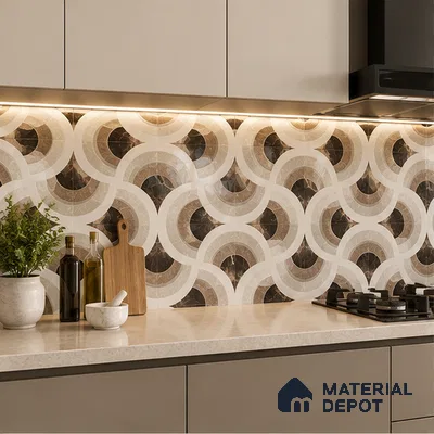 Moroccan Wall & Floor Tile TL 11804 | 2 ft x 2 ft Vitrified Glossy Tile - 9 mm | Suitable For Kitchen, Accent/Feature Wall, Dining Area