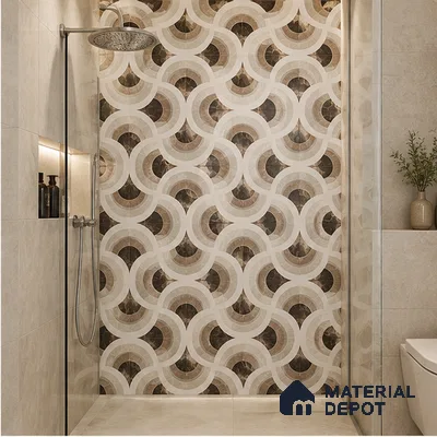 Moroccan Wall & Floor Tile TL 11804 | 2 ft x 2 ft Vitrified Glossy Tile - 9 mm | Suitable For Kitchen, Accent/Feature Wall, Dining Area