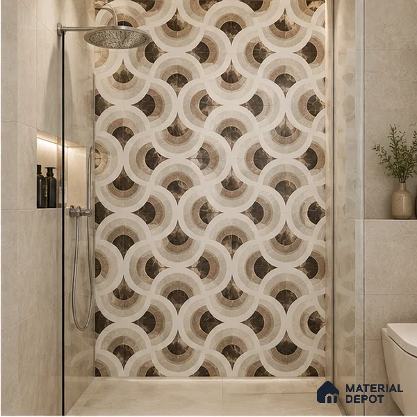 Moroccan Wall & Floor Tile TL 11804 | 2 ft x 2 ft Vitrified Glossy Tile - 9 mm | Suitable For Kitchen, Accent/Feature Wall, Dining Area