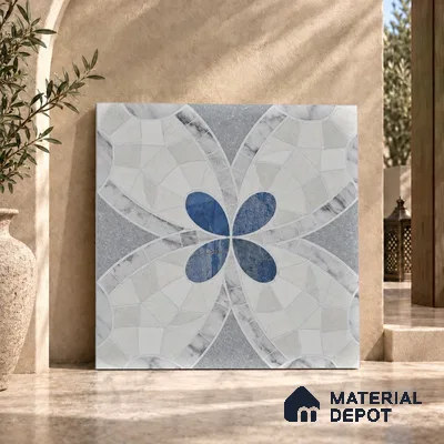 Moroccan Wall & Floor Tile TL 11805 | 2 ft x 2 ft Vitrified Sinker Finish Tile - 9 mm | Suitable For Kitchen, Bathroom, Dining Area