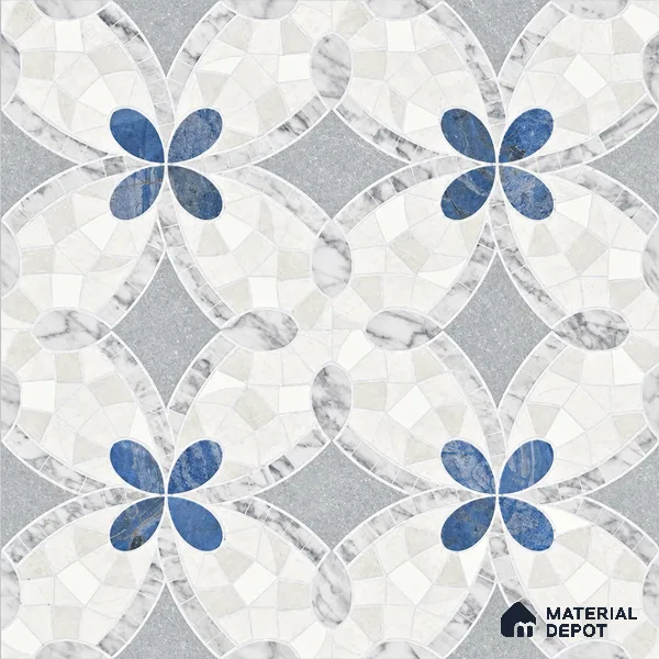 Moroccan Wall & Floor Tile TL 11805 | 2 ft x 2 ft Vitrified Sinker Finish Tile - 9 mm | Suitable For Kitchen, Bathroom, Dining Area