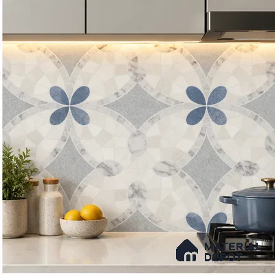 Moroccan Wall & Floor Tile TL 11805 | 2 ft x 2 ft Vitrified Sinker Finish Tile - 9 mm | Suitable For Kitchen, Bathroom, Dining Area
