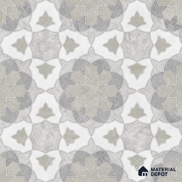 Moroccan Wall & Floor Tile TL 11806 | 2 ft x 2 ft Vitrified Sinker Finish Tile - 9 mm | Suitable For Kitchen, Bathroom, Dining Area