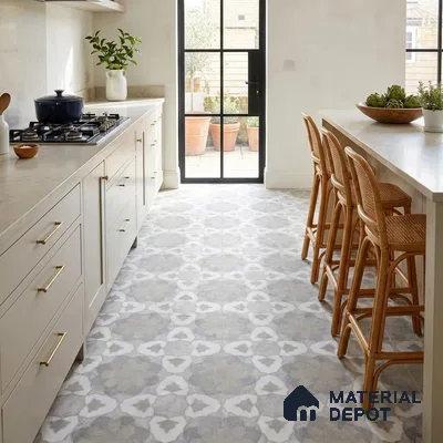 Moroccan Wall & Floor Tile TL 11806 | 2 ft x 2 ft Vitrified Sinker Finish Tile - 9 mm | Suitable For Kitchen, Bathroom, Dining Area