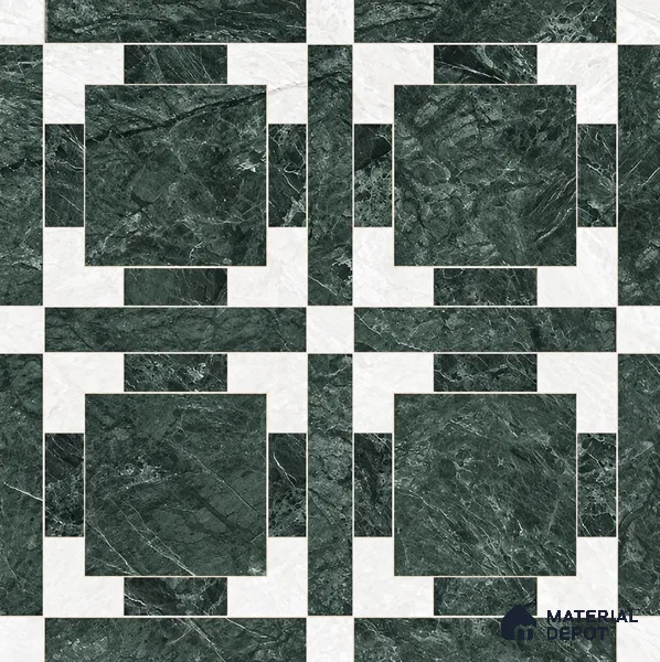 Moroccan Wall & Floor Tile TL 11807 | 2 ft x 2 ft Vitrified Glossy Tile - 9 mm | Suitable For Courtyard, Balcony, Dining Area