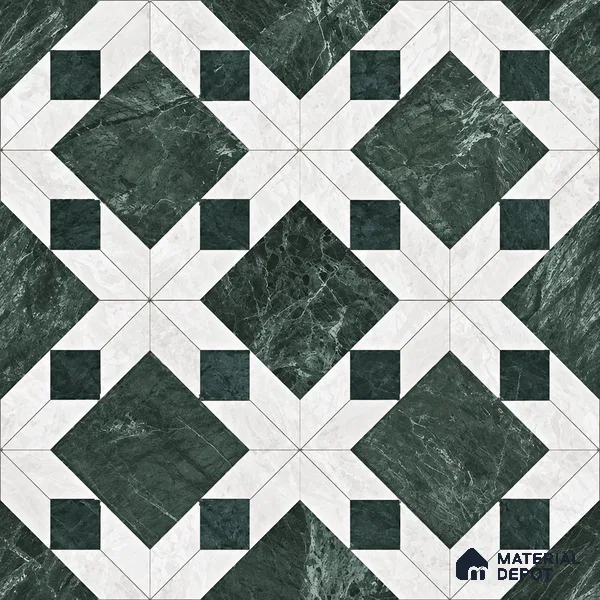 Moroccan Wall & Floor Tile TL 11808 | 2 ft x 2 ft Vitrified Glossy Tile - 9 mm | Suitable For Kitchen, Balcony, Dining Area