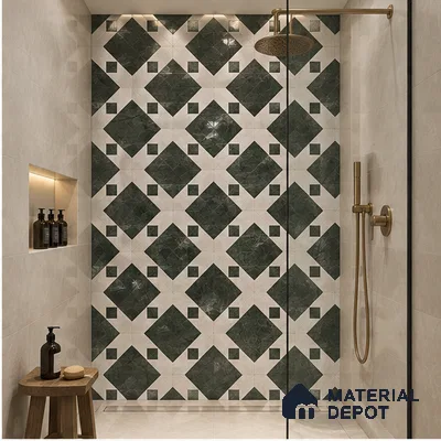 Moroccan Wall & Floor Tile TL 11808 | 2 ft x 2 ft Vitrified Glossy Tile - 9 mm | Suitable For Kitchen, Balcony, Dining Area