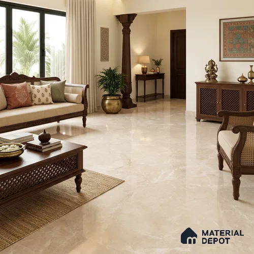 Marble Wall & Floor Tile TL 11811 | 6 ft x 4 ft Vitrified Glossy Tile - 9 mm