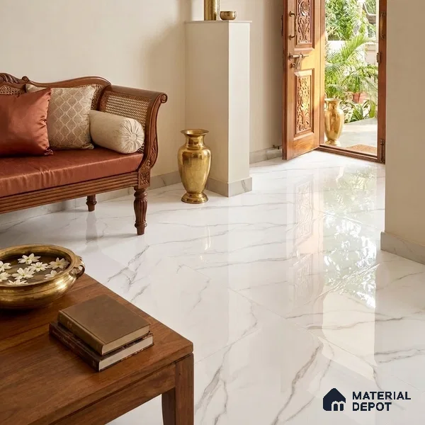 Marble Wall & Floor Tile TL 11815 | 6 ft x 4 ft Vitrified Glossy Tile - 9 mm