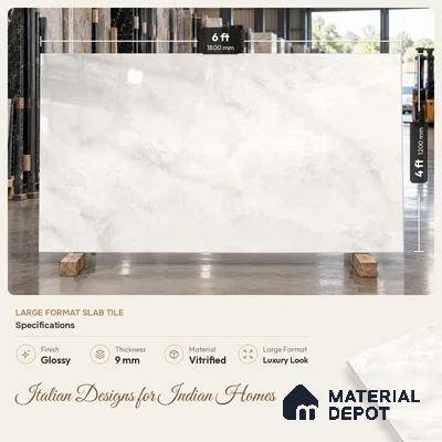 Endless Onyx Wall & Floor Tile TL 11818 6 ft x 4 ft Glossy Finish Vitrified Tile - 9 mm | Suitable For Living Room, Bedroom, Bathroom