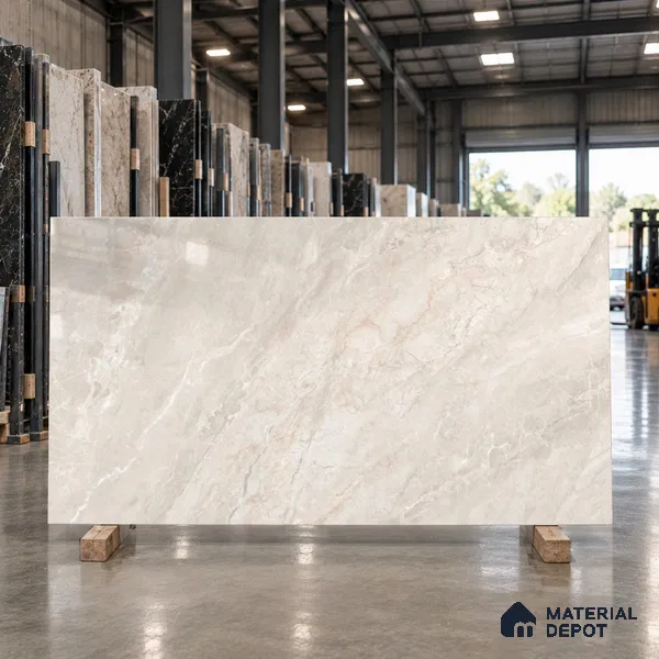 Marble Wall & Floor Tile TL 11820 Silver 6 ft x 4 ft Glossy Finish Vitrified Tile - 9 mm | Suitable For Living Room, Bedroom, Bathroom
